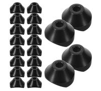 Healeved 20 Pièces Coussinet Ergonomique pour Bras de Rollator et Fauteuil Roulant Noir, en Plastique Arciforme 2,40x2,40x1,50 Cm, de Pression et Ajustement Rapide pour Usage à Domicile