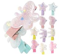 Healeved 20 Pièces Set de Pinces à Cheveux pour Fille Étoile Cœur et Couronne Accessoires Colorés et Décoratifs pour Garçon Fille Parfaits pour Toutes Coiffures et Occasions Spéciales
