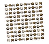 Healeved 200 pièces Clous Ronds pour DIY Rivets pour Cuir Accessoires de Mode Couleurs et Bronze pour Décorations de Vêtements et Sacs