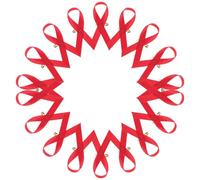 Healeved 200 pièces Lot de Épingles Broches Symbole Rouge de Sensibilisation Sida et Cancer Broche Rouge Vif pour Événements Caritatifs et Soutien Aux Femmes