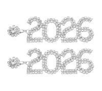 Healeved 2026 Nombre Boucles D'oreilles Pendantes pour Femmes Bijoux de Fête Accessoires pour Réveillon du Nouvel An avec Cristaux