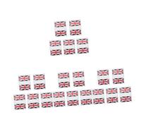 Healeved 20ensembles Autocollants De Visage Drapeaux Nationaux Décalcomanies Britanniques Imperméables Pour De Football Autocollants Créatifs Et Pour Fans