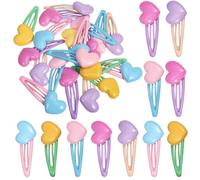 Healeved 20pièces Barrettes Forme De Cœur Accessoires Capillaires Pour Filles Snap Hair Clips Colorés Adorables Éléments De Coiffure Idéaux Pour Toutes Les Occasions