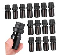 Healeved 20pièces Flacons Verre Ambré Lot Pour Huiles Essentielles Rechargeables Vides Avec Étui Transparent Pour Parfum Et Maquillage