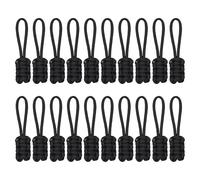 Healeved 20pièces Tirettes de Fermeture Éclair Paracorde Rallonges de Tirettes pour Sacs à Dos et Vestes Remplacement de Robustes Kit de Réparation Amovible
