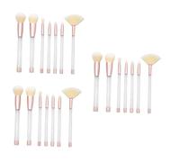 Healeved 21pièces Pinceaux De Maquillage Transparent Avec Poignée Vide Outil Pour Maquillage Sable Pinceaux Avec Poils Blancs Et Tube