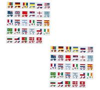 Healeved 232pièces Autocollants Temporaire De Drapeau Stickers Décoratifs Pour Visage Et Corps Étanche Et Pour Fêtes Événements Sportifs Et Décorations Du Juillet