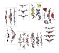 Healeved 24 Feuilles Couverture De Cicatrice Stickers Manche De Faux Faux Autocollants temporaires Réalistes Décalcomanie Du Corps Papier De Transfert D'eau