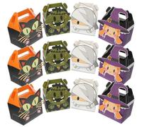 Healeved 24 Pièces Boîte à Biscuits Compacte et Décorative Multifonction Boîte à Bonbons D'halloween en Carton Blanc Léger pour Fêtes et Célébrations D'halloween