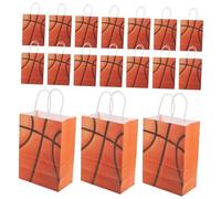 Healeved 24 pièces Sacs Papier Kraft à Thème Basket Sacs à Main Réutilisables pour Anniversaire et Événements