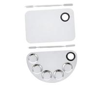 Healeved 2ensembles Palettes De Couleurs Acier Inoxydable Outils De Maquillage Palettes Cosmétiques Pour Nail Art Et Maquillage
