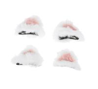 Healeved 2paires Cat Ear Hair Clips for Girls of Cute Accessories for Parties Cosplay Halloween and Daily Wear