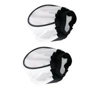 Healeved 2pcs Abat-Jour en Tissu Blanc Rond pour Lampe Flash Photo, Accessoire Facile à Installer et Retirer, Diffuseur de Lumière Doux pour Photographie