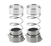 Healeved 2pcs Accessoires pour Perceuse à Ongles en Fer Argenté, Pièces Solide Ressort et Capuchon, pour Salons de Manucure et Usage DIY