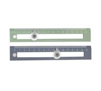 Healeved 2pcs Règle de Dessin en Plastique Compas Droit pour Étudiants et Ingénieurs, Outil Précis pour Tracer des Formes et Mesures en Topographie