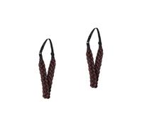 Healeved 2pièces Bandeau Élastique Tressé Femme Accessoire De Cheveux Chic Headdress Bohémien Pour Événements Quotidiens Et Spéciaux