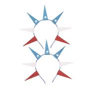 Healeved 2pièces Bandeau Étoile Paillettes Rouge Blanc Bleu Serre-tête Liberty Usa Accessoire Déguisement Fête Nationale Coiffe Fête Indépendance Lot