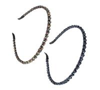 Healeved 2pièces Bandeau Tiaras Et Perles Pour Femmes Accessoires De Cheveux Élégants Pour Mariage Fête Et Occasions Spéciales Vert Foncé Bleu Foncé
