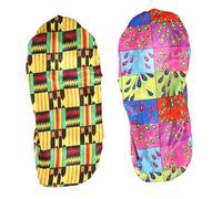 Healeved 2pièces Bonnet De Satin De Chapeaux De Pour Cheveux Pour Sommeil Soins Capillaires Motifs Élégants Peacock Géométrique