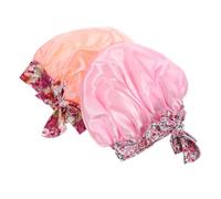 Healeved 2pièces Bonnets De Sommeil Élastiques Pour Garçon Fille Chapeaux De Nuit Satin Doux Bonnnet De Protection Pour Cheveux