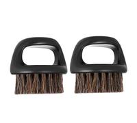 Healeved 2pièces Brosse à Barbe Avec Poils De Sanglier Manche Plastique Lot De Portable Pour Hommes Pour Rasage Et Soin Du Visage