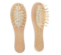 Healeved 2pièces Brosse à Cheveux Mini Avec Peigne Bois Dents Larges Pour Démêler Massage Du Chevelu Portable Pour Cheveux Épais Fins Bouclés Secs Usage Chez Soi Ou Voyage