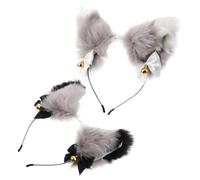 Healeved 2pièces Cerceaux à Cheveux Animaux Peluche Bandeau à Nœud Décoratif Accessoire de Coiffure Créatif pour Cosplay et Fêtes
