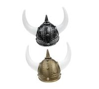 Healeved 2pièces Chapeaux Médiévaux pour Hommes Casques à Cornes de Taureau pour Carnaval Accessoires de Déguisement pour Halloween et Fêtes Renaissance