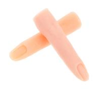 Healeved 2pièces Faux Doigts Silicone pour Entraînement de Manucure Modèle de Doigt Réaliste Lot pour Pratique du Nail Art Professionnel et Personnel