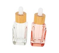 Healeved 2pièces Flacons Compte-gouttes Verre Vides Pour Échantillons Huiles Essentielles Et Parfum Contenants Transparents Pour Cosmétiques Liquides