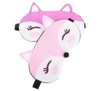 Healeved 2pièces Masque De Sommeil Pour Garçon Fille Lot Motif Renard Bandeau Élastique Réglable Pour Yeux Maison Voyages