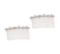 Healeved 2pièces Peigne à Frange Strass Élégant Pour Femmes Accessoire De Cheveux Chic Et Type Vague