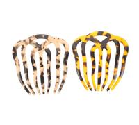 Healeved 2pièces Peigne Rétro à Sept Dents Lot De Accessoires Coiffure Élégants Pour Mariage Peigne Décoratif Acétate De Cellulose Profitez Un Style Chic Et Pratique Tortue