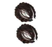 Healeved 2pièces Perruque Tressée Avec Frange Synthétique Bandeau Élastique Cheveux Synthétiques Pour Look Unique Lors De Fêtes Et Événements