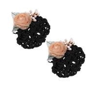 Healeved 2pièces Pince à Chignon Avec Fleur Filet à Cheveux Décoratif Pour Femmes Accessoire Élégant Pour Chignon Et Coiffures Spéciales