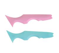 Healeved 2pièces Pochoirs pour Eye-liner Biseauté Gabarit de Maquillage Silicone Outil pour Sourcils Débutants Réutilisable Guide Ombres à Paupières