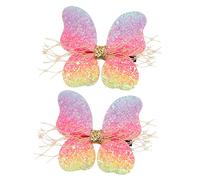 Healeved 2pièces Sequin Rainbow Hair Clips for Girls Chic Bobby Pins with Lovely for Toddlers and Little Girls