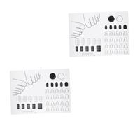 Healeved 2pièces Tapis Entraînement Silicone Pour Application De Faux Matériel Facile à Nettoyer Pour Pratique Du Nail Art Et Apprentissage Des Techniques Application