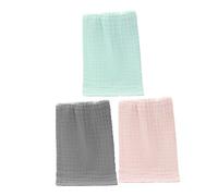 Healeved 3 Débarbouillettes pour Bébé en Coton, Serviettes de Toilette pour Nouveau-né et Nourrisson, Lot de 3 Serviettes