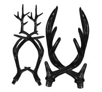 Healeved 3 Décorations Plastique Antlers pour Halloween Accessoires de Cosplay Diy pour Coiffe Événementiel