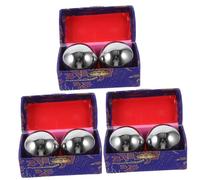 Healeved 3 Ensembles Boules De Massage Le Muscle Salle De Sport Pilates Ballons De Hand Relaxants En Fer Balles Relaxantes Pour Les Mains Silver Boule De Fer 2 Pièces * 3