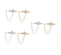 Healeved 3 Ensembles Broche Étoile Thématique Avec Ange Accessoire De Vêtement Élégant Et Or Et Pour Corsage 2 Pièces * 3