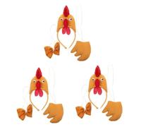 Healeved 3 Ensembles Costume de Cosplay Animal avec et pour Halloween Déguisement de Poule et Coq Adulte et Garçon Fille