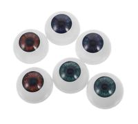 Healeved 3 Paires D’Yeux Demi-Ronds en Acrylique 22 MM Yeux Ronds Réalistes pour Loisirs Créatifs Peluches et Marionnettes Couleurs Marron Vert et Bleu Foncé Accessoires pour Poupées