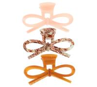 Healeved 3 Pièces Arc En Épingle à Cheveux Arcs De Cheveux Chignon Fermoir Ruban Bouclé Mariage Griffe Agrafe Mignon Pinces à Cheveux Fantaisie Filles Soie Acide Acétique
