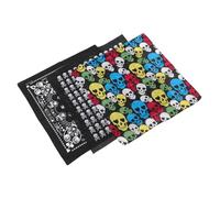 Healeved 3 Pièces Bandana Skull Coton Respirant pour Hommes et Femmes Bandeau Multifonction Léger pour Halloween Moto Cyclisme Randonnée et Sports de Plein Air