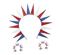 Healeved 3 pièces Bandeau Patriotique Femme Statue Liberté Accessoire Cheveux Confortable pour Fête Juillet et Memorial Day Décoration Usa
