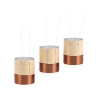 Healeved 3 Pièces Bobine Mobile en Cuivre Pur 25,5×32×3,5ω 3 Pièces pour Réparation Haut-parleurs de Basses Fil de Remplacement pour Caisson de Basses Audio de Précision