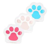 Healeved 3 Pièces bouffée de coussin d'air mignon soin du visage éponge de maquillage poudre patte chat accessoires de beauté petite houppette outils de maquillage éponge synthétique