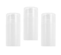 Healeved 3 Pièces Bouteille Pompe Vide 50ml en Plastique Blanc Étanchéité et Portable pour Récipient de Maquillage D'émulsion pour Voyage et Camping